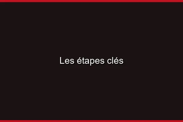 Les étapes clés