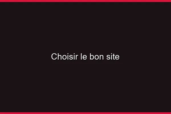 Choisir le bon site