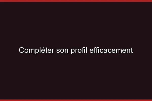 Configurer son profil